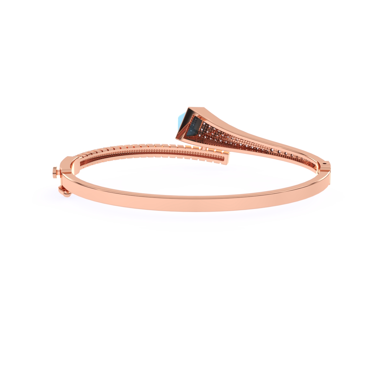 Attractive Pave Diamond Bypass Style Bracelet